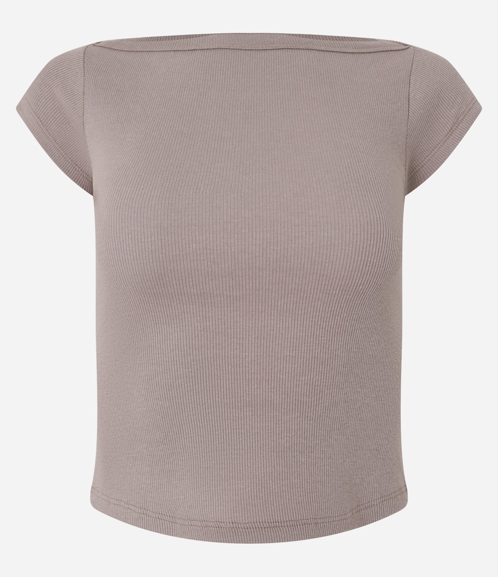 Blusa em Ribana com Gola Canoa Marrom 4