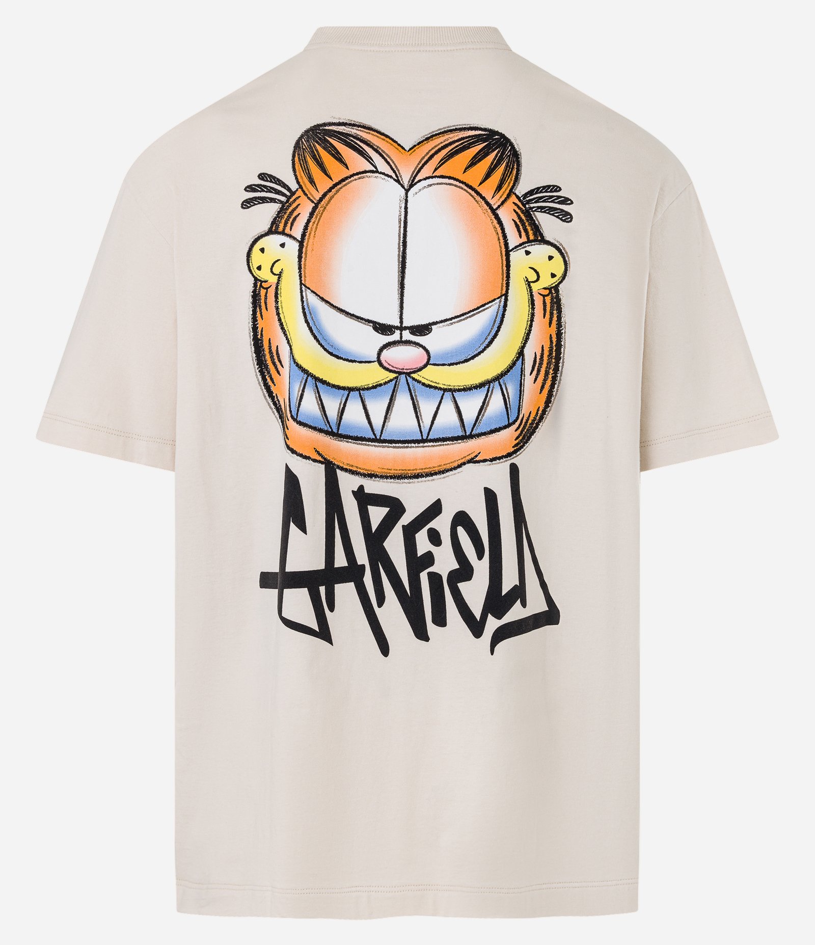 Camiseta Relaxed em Algodão com Estampa Garfield Bege 5