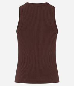 Blusa Regata em Ribana com Textura Canelada