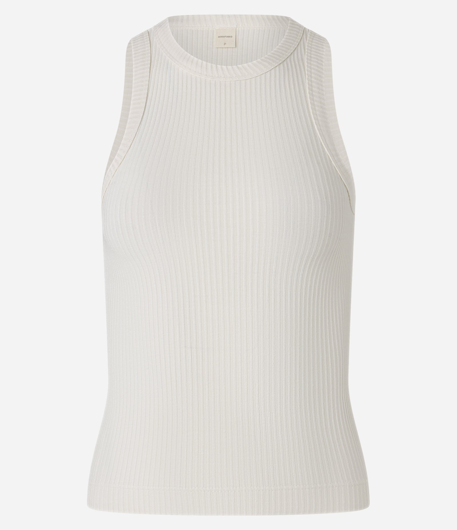 Blusa Regata em Ribana com Textura Canelada Off White 5