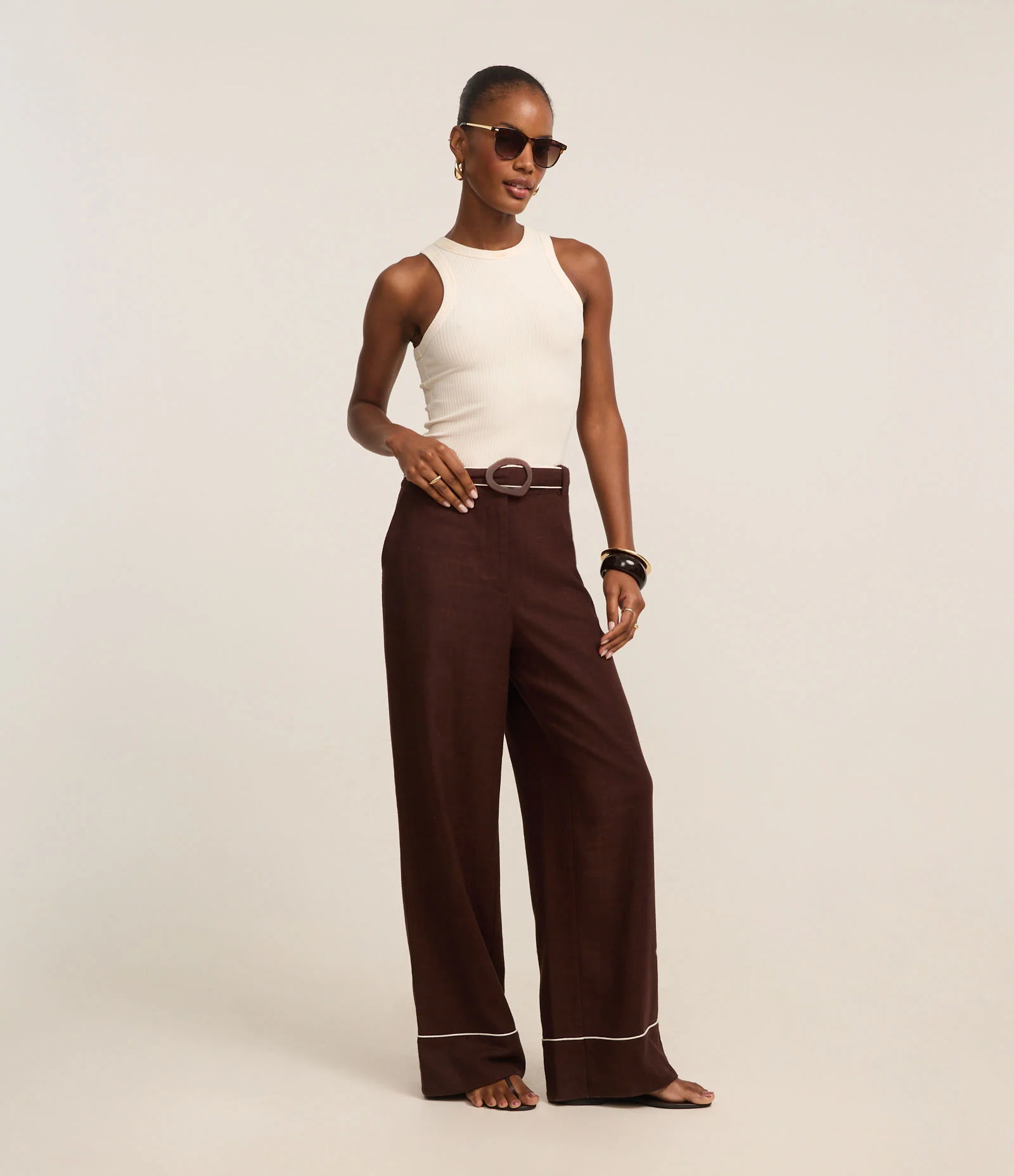 Blusa Regata em Ribana com Textura Canelada Off White 2