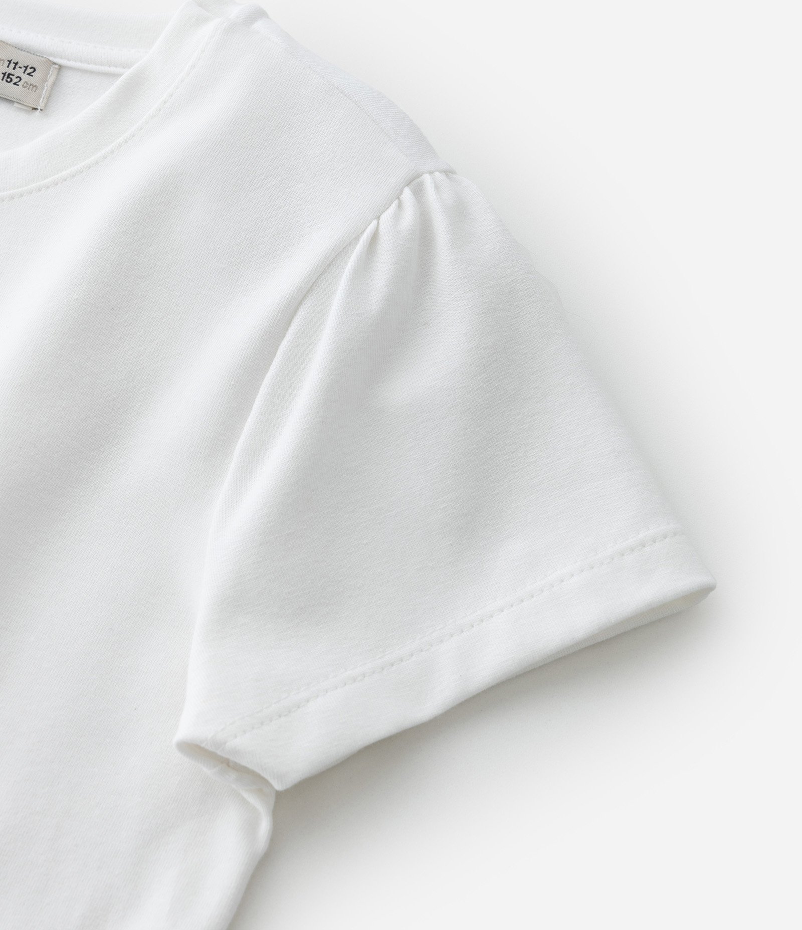 Blusa Infantil com Lettering e Bordado em Paetês - Tam 5 a 14 Anos Branco 3