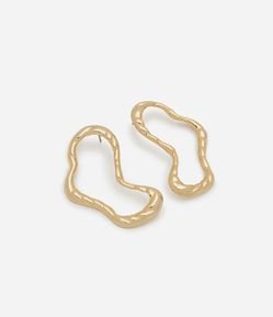 Brinco Médio em Metal em Formato Orgânico