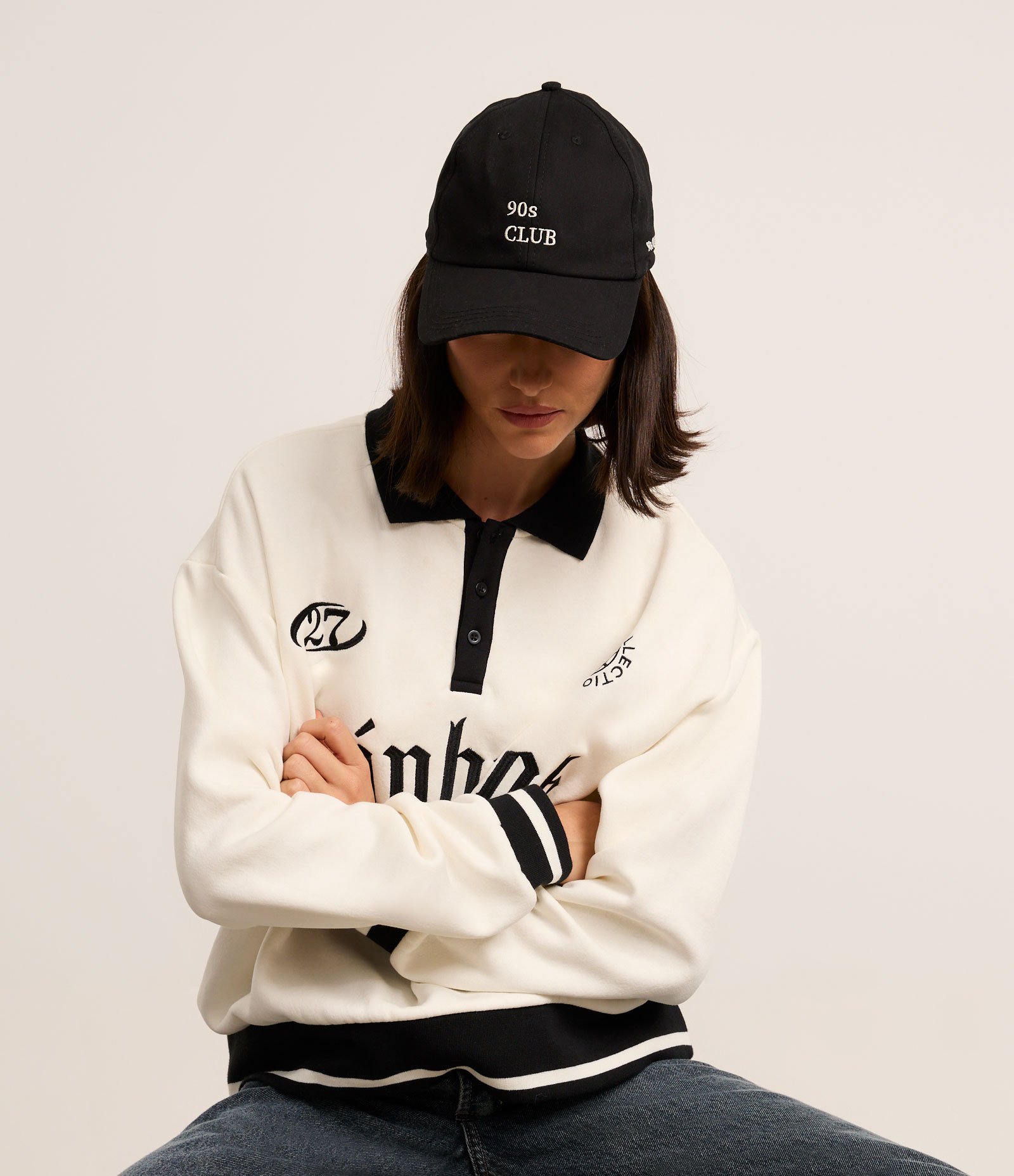 Boné Texturizado em Algodão com Bordado 90s Club Preto 7