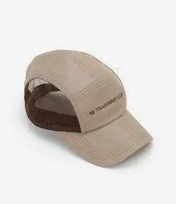 Boné Aba Curva com Revestimento Brilhante e Estampa Training Club