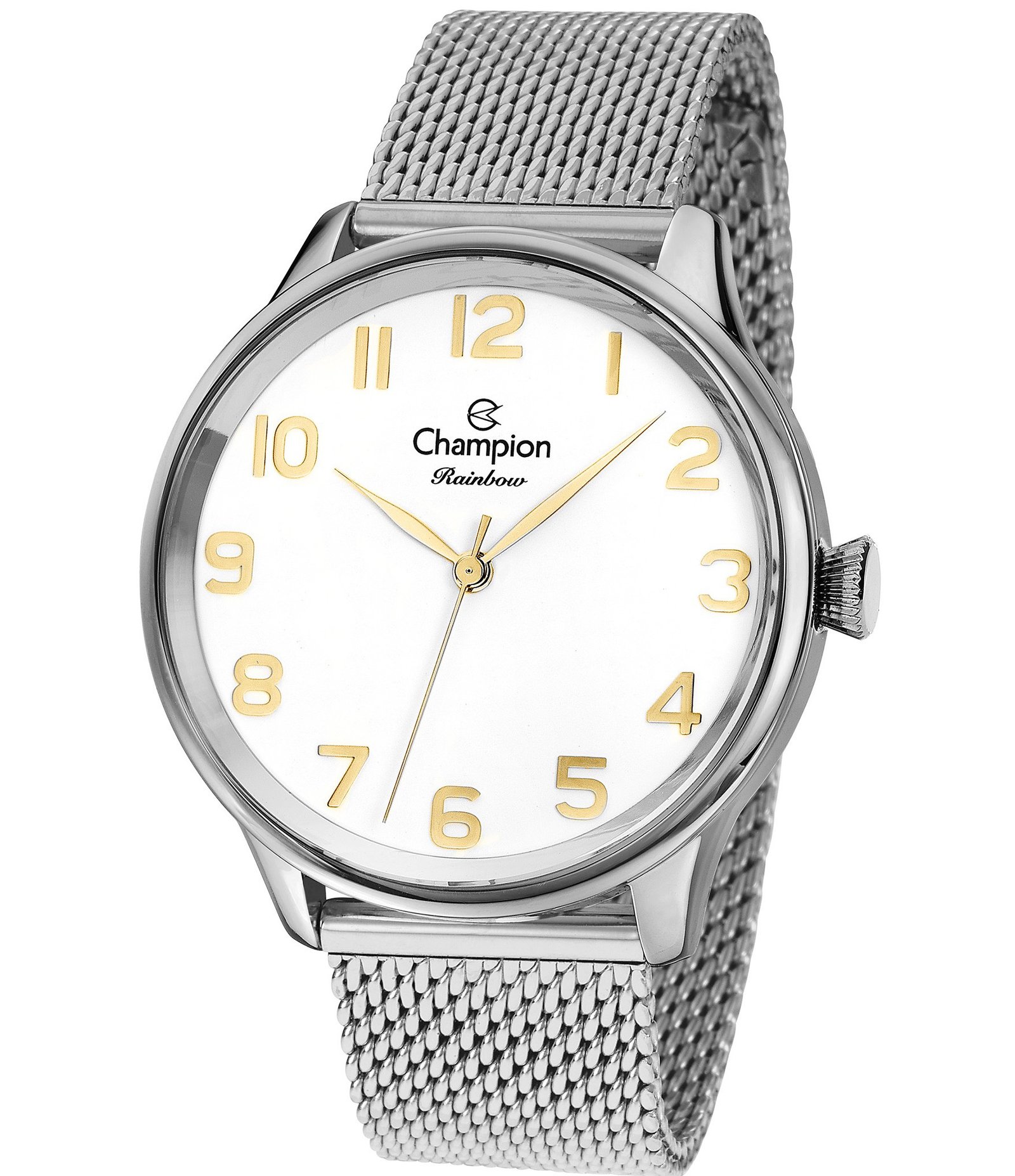 Kit Relógio Analógico Feminino Champion Prata 1