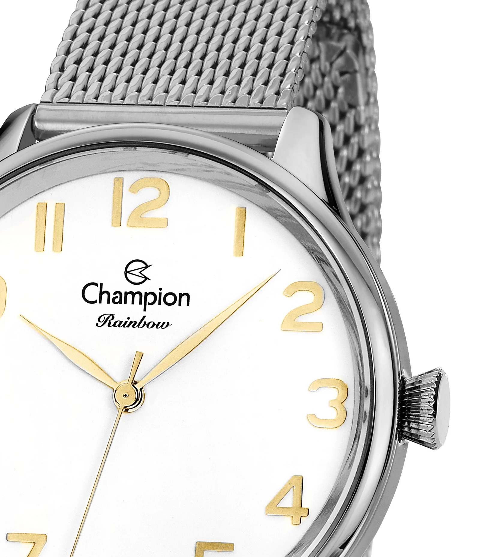 Kit Relógio Analógico Feminino Champion Prata 2