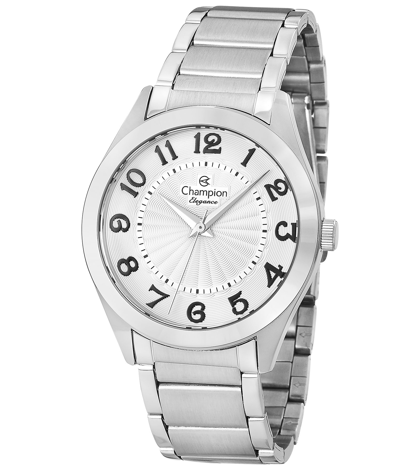 Kit Relógio Analógico Feminino Champion Prata 1