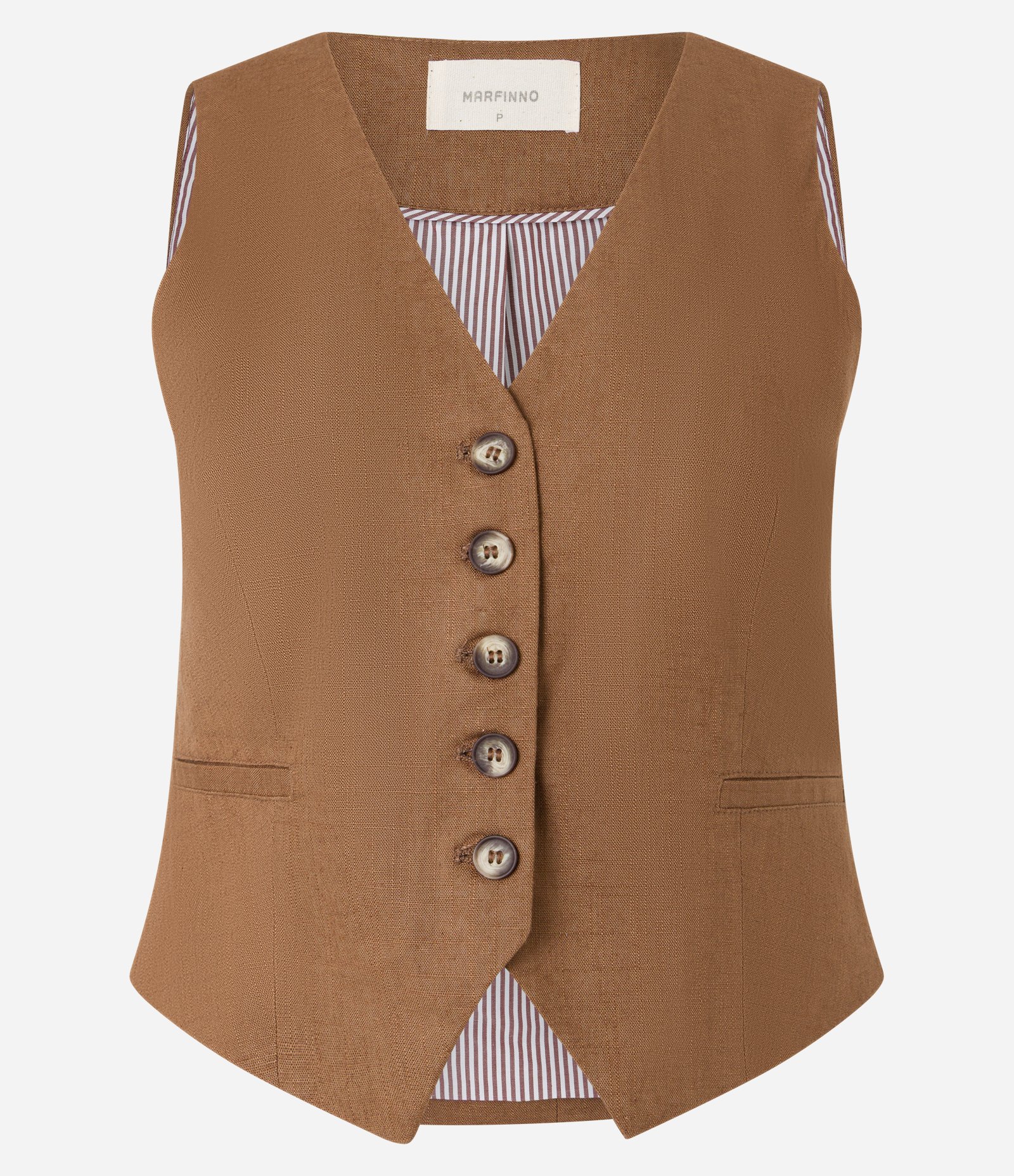 Colete Slim em Viscolinho com Botões Matizados 5