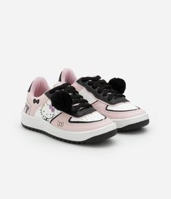 Tênis Infantil com Estampa Hello Kitty e Pompom - Tam 28 a 34