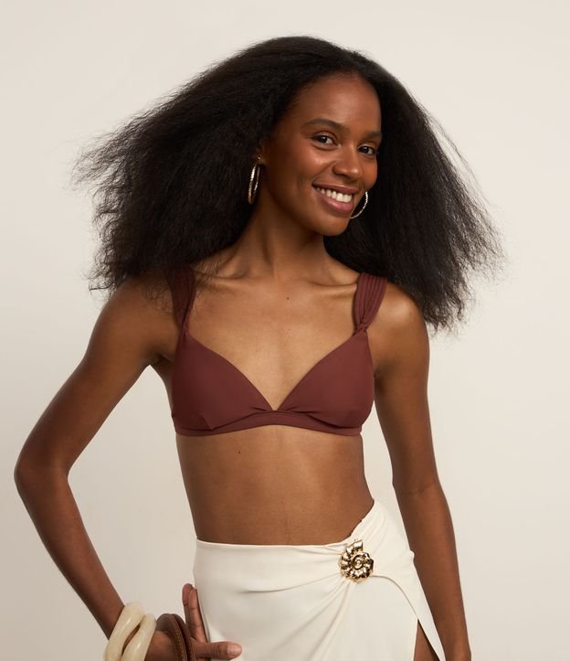 Biquini Top Triangulo Fixo em Microfibra com Alça Padding