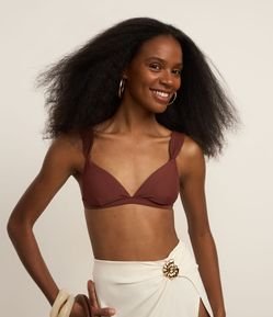 Biquini Top Triangulo Fixo em Microfibra com Alça Padding