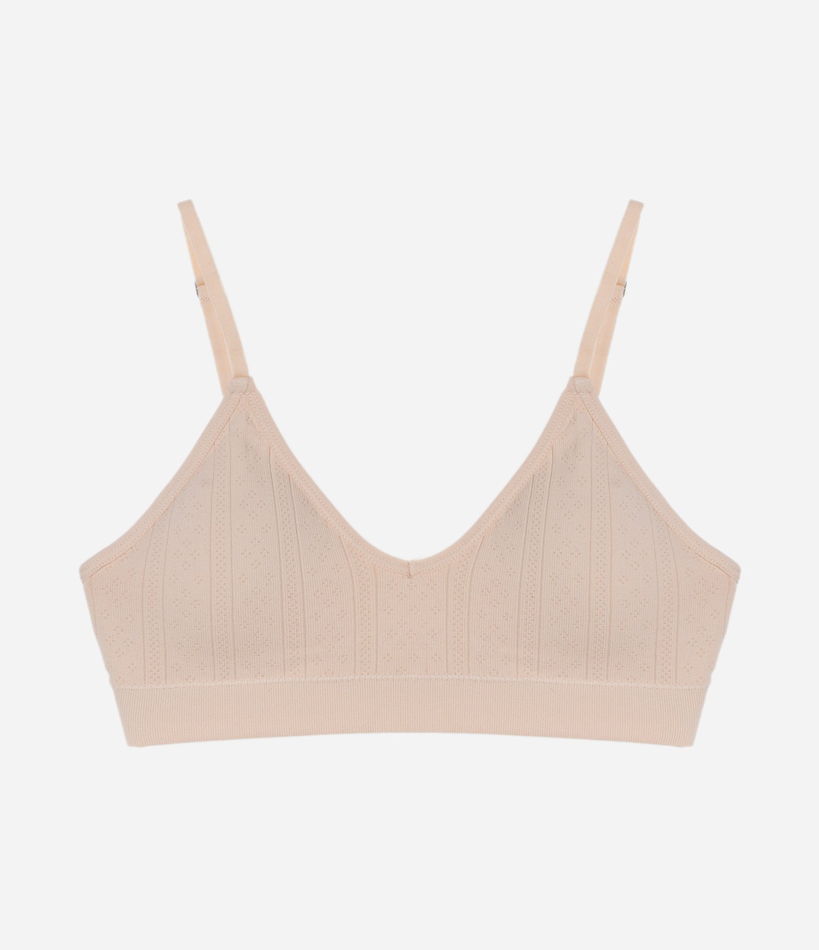 Sutiã Top Seamless Texturizado Bege 5