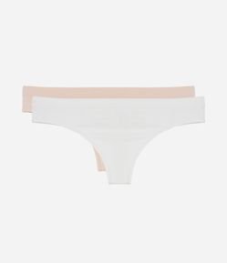 Kit 02 Calcinhas Biquíni Fio Seamless Texturizadas