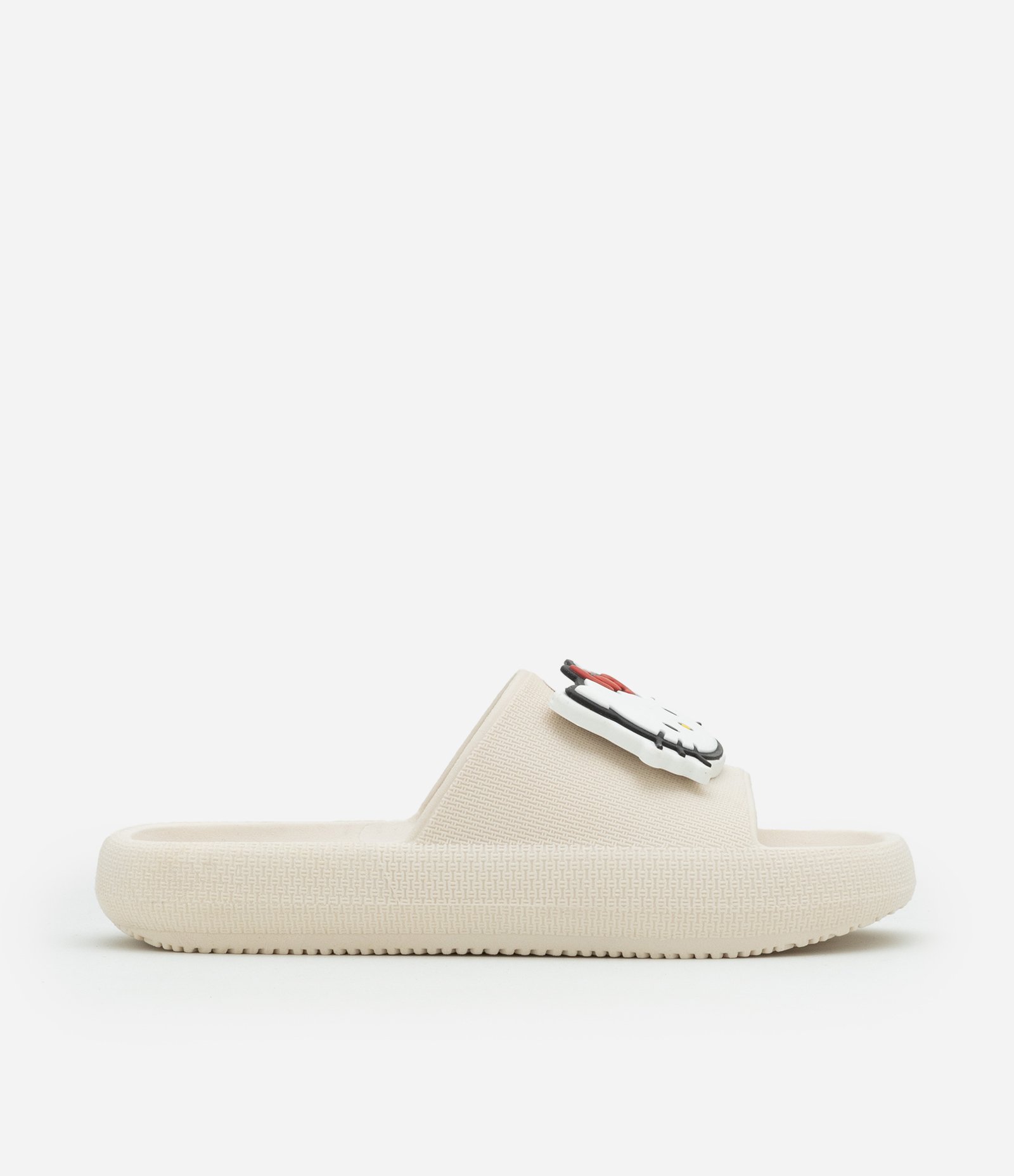 Chinelo Slide Infantil em PVC com Patch Hello Kitty - Tam 27/28 ao 33/34 Off White 5