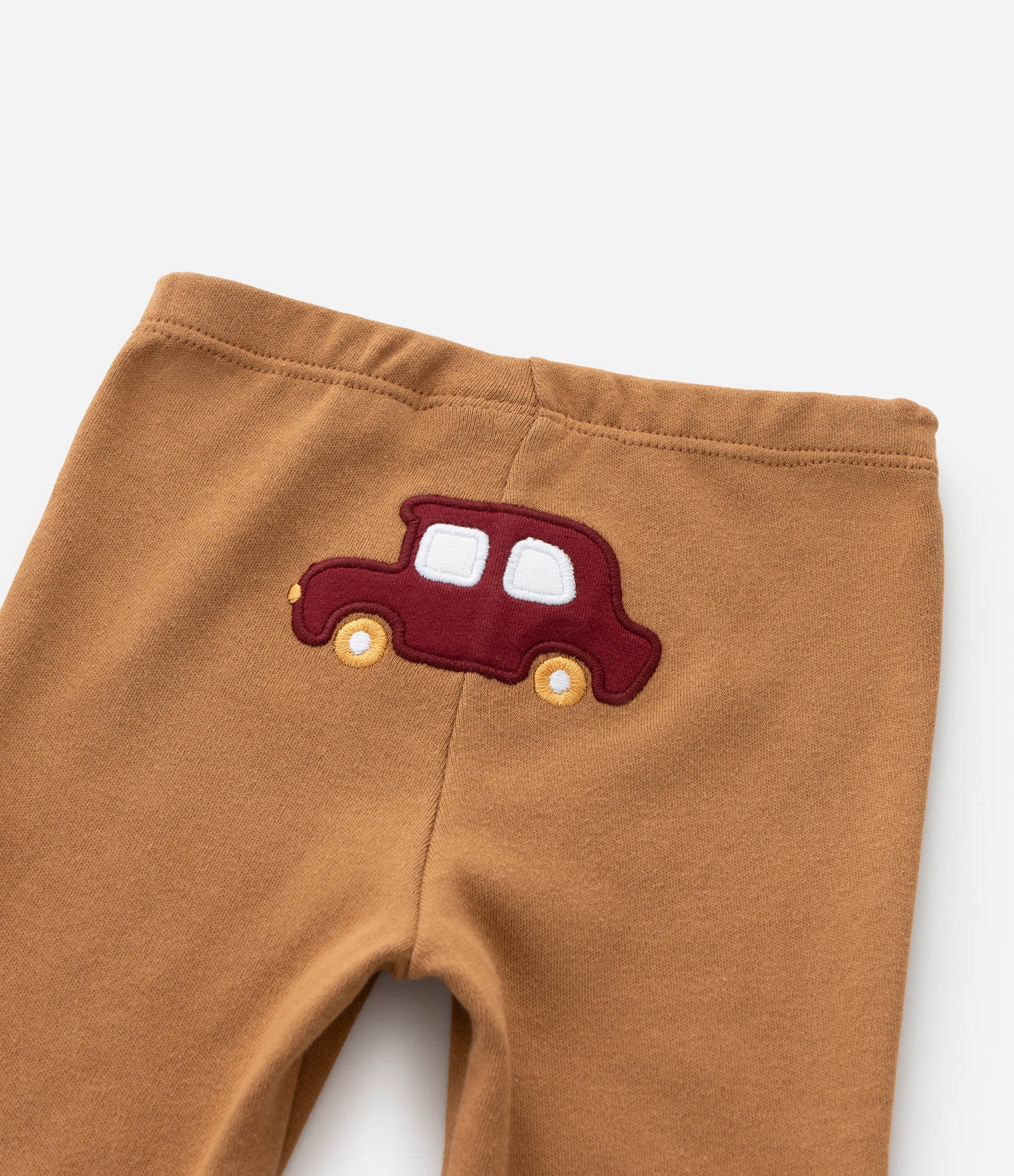 Conjunto Infantil com Estampa Carrinhos - Tam RN a 18 meses Branco/Marrom 11