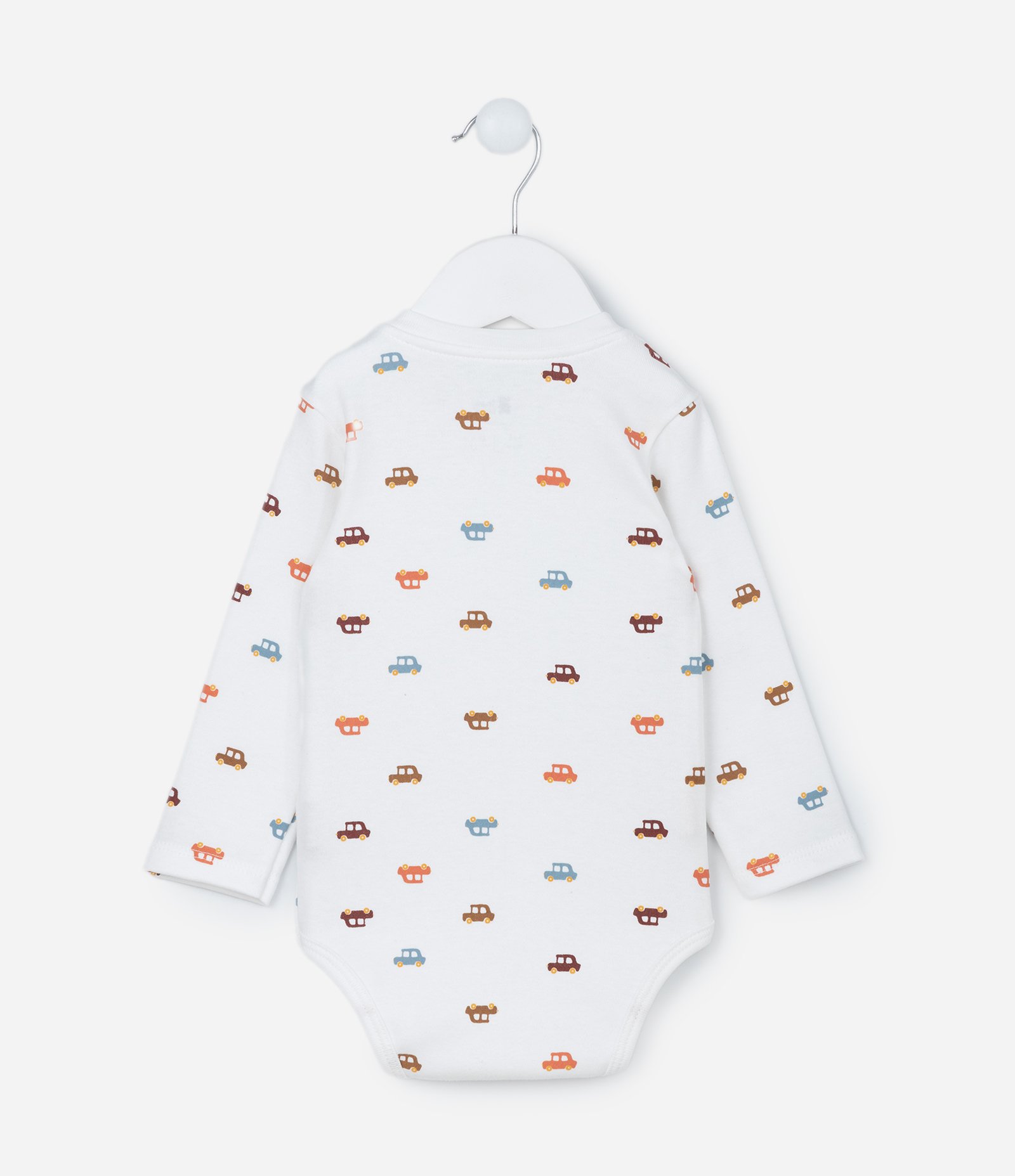 Conjunto Infantil com Estampa Carrinhos - Tam RN a 18 meses Branco/Marrom 3