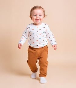 Conjunto Infantil com Estampa Carrinhos - Tam RN a 18 meses