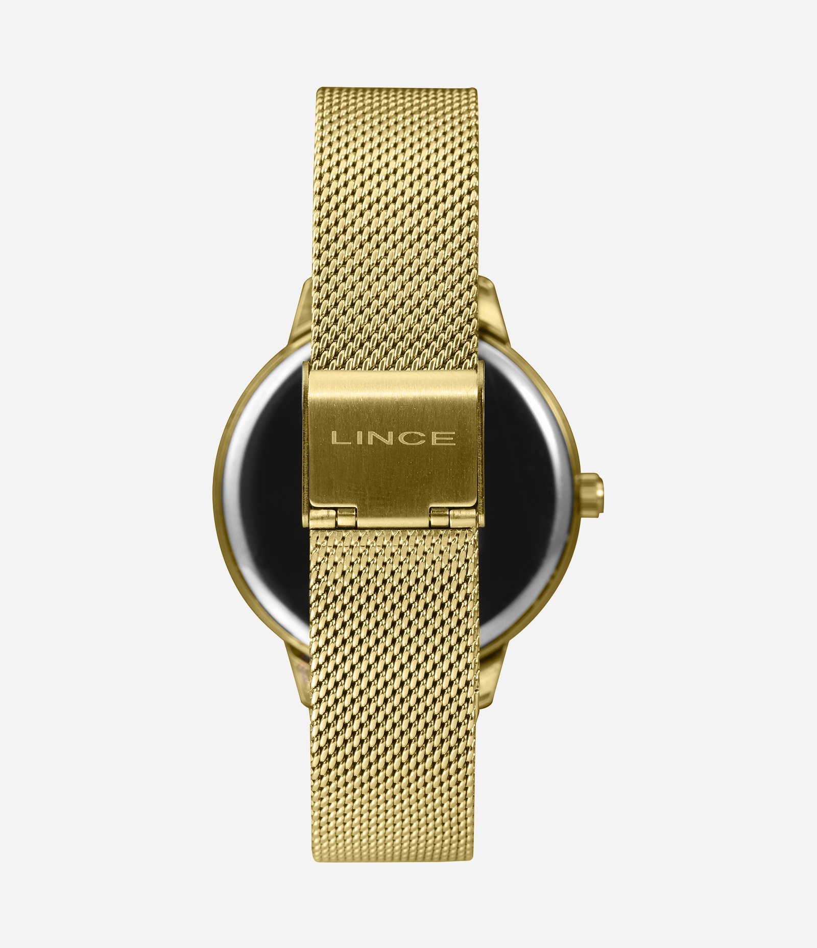 Kit Relógio Analógico Feminino Lince  Dourado 3