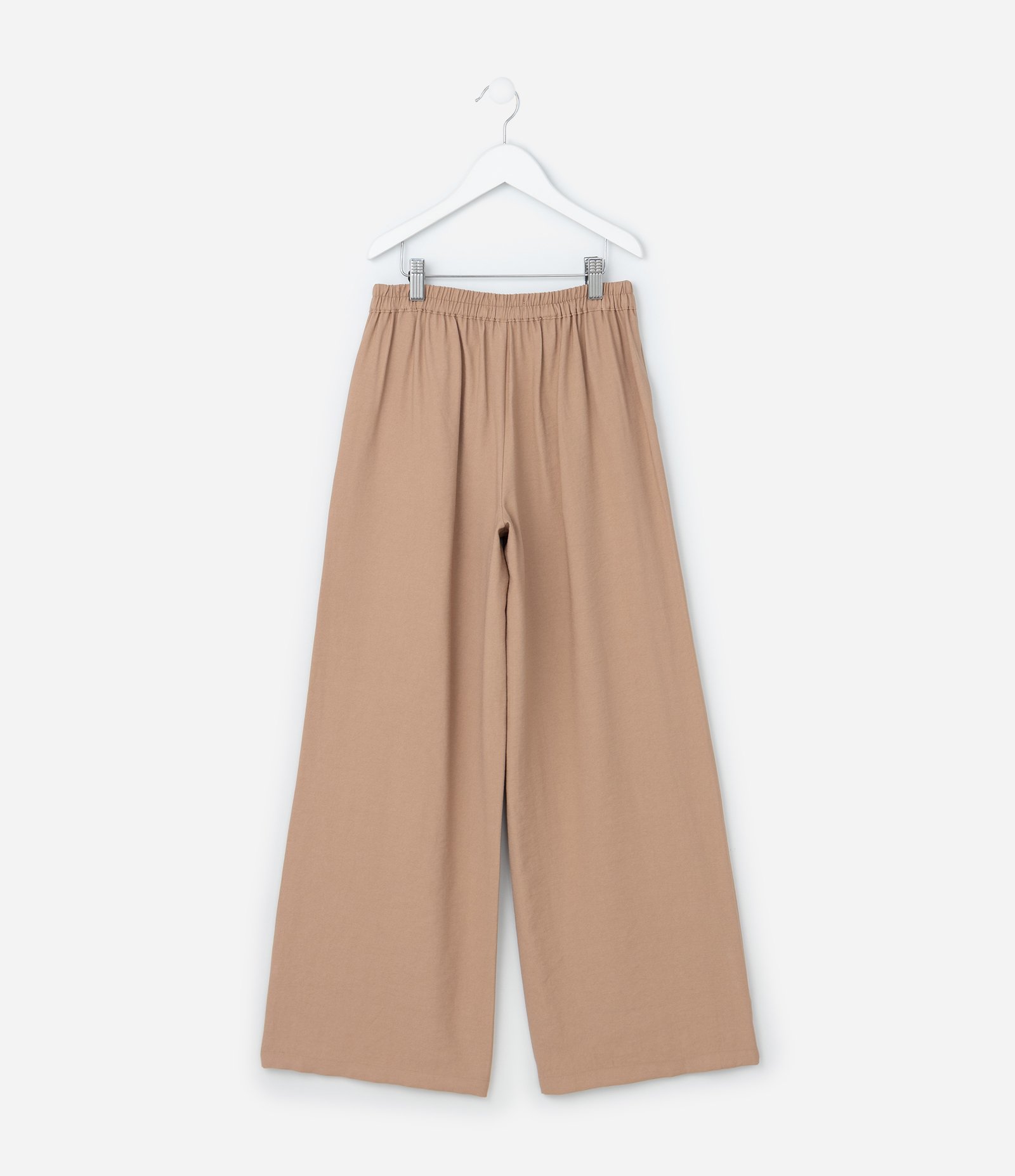 Calça Wide Leg Infantil em Alfaiataria com Pregas - Tam 5 a 14 Anos Marrom 2