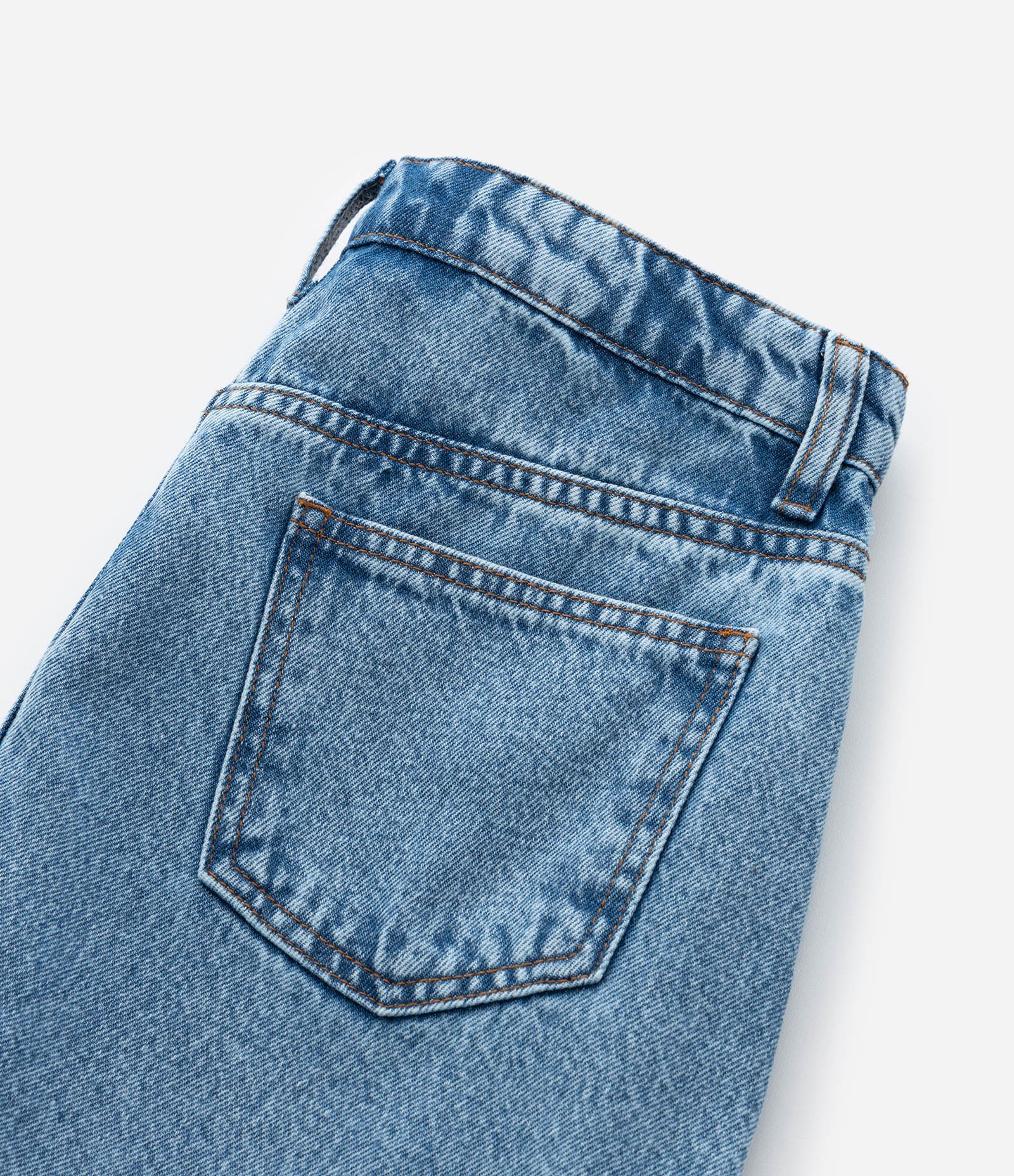 Saia Infantil em Jeans com Bordado de Flores - Tam 5 a 14 Anos Azul 4