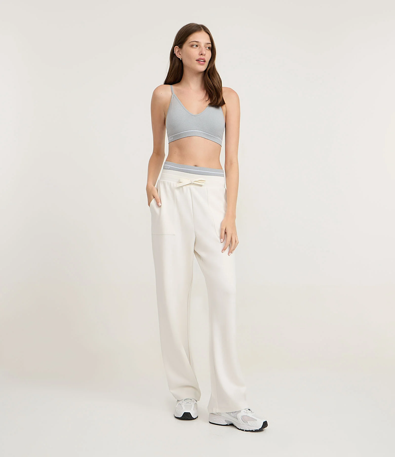 Calcinha Alta em Microfibra Texturizada Seamless Cinza 2