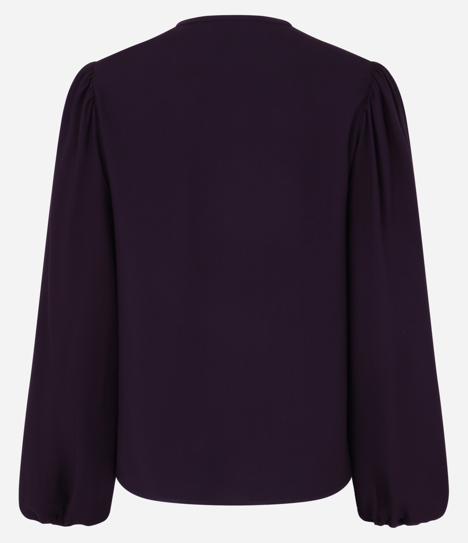 Blusa Bata em Viscose com Babados e Amarração no Busto Roxo 7