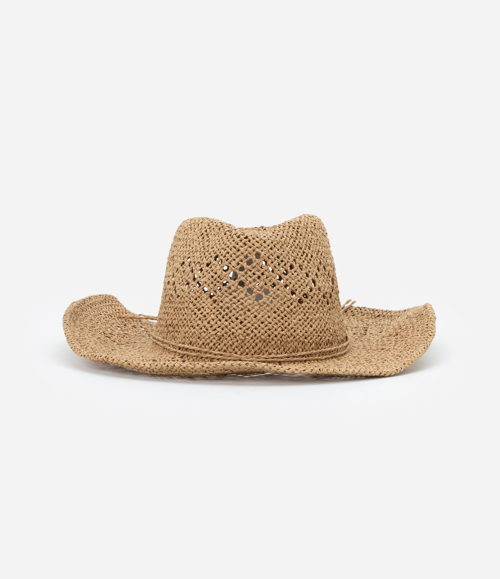 Chapéu de Praia Cowboy em Palha Texturizada Bege 2
