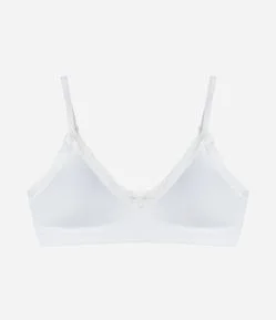 Sutiã Top Seamless Texturizado com Rendinha