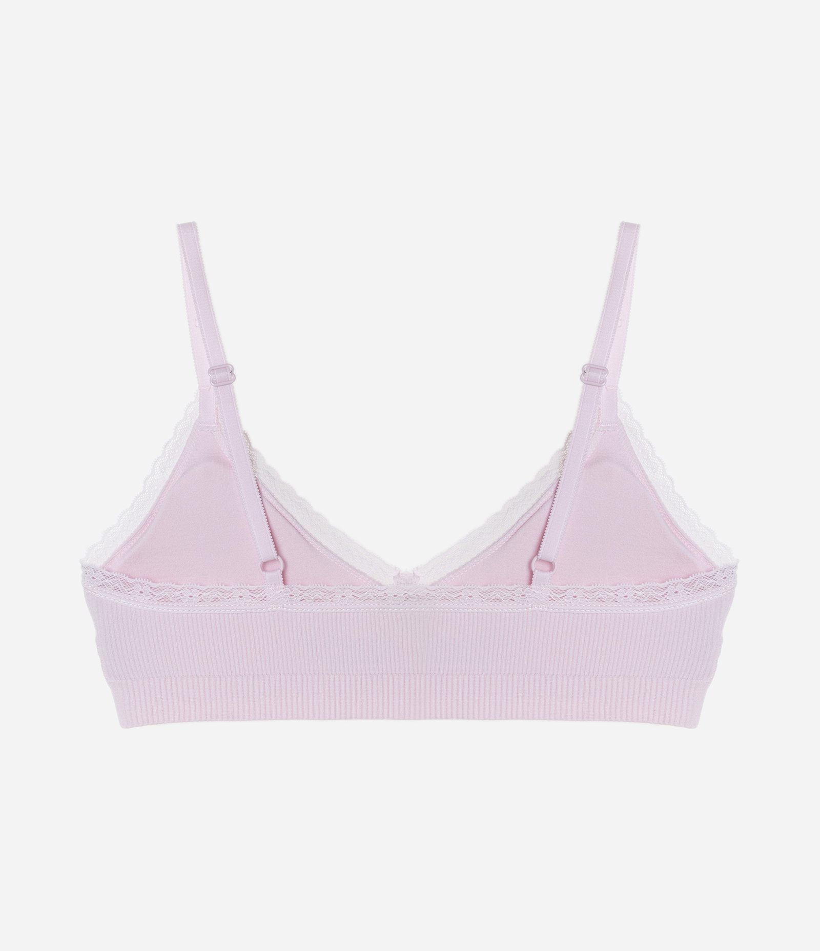 Sutiã Top Seamless Texturizado com Rendinha Lilás 2