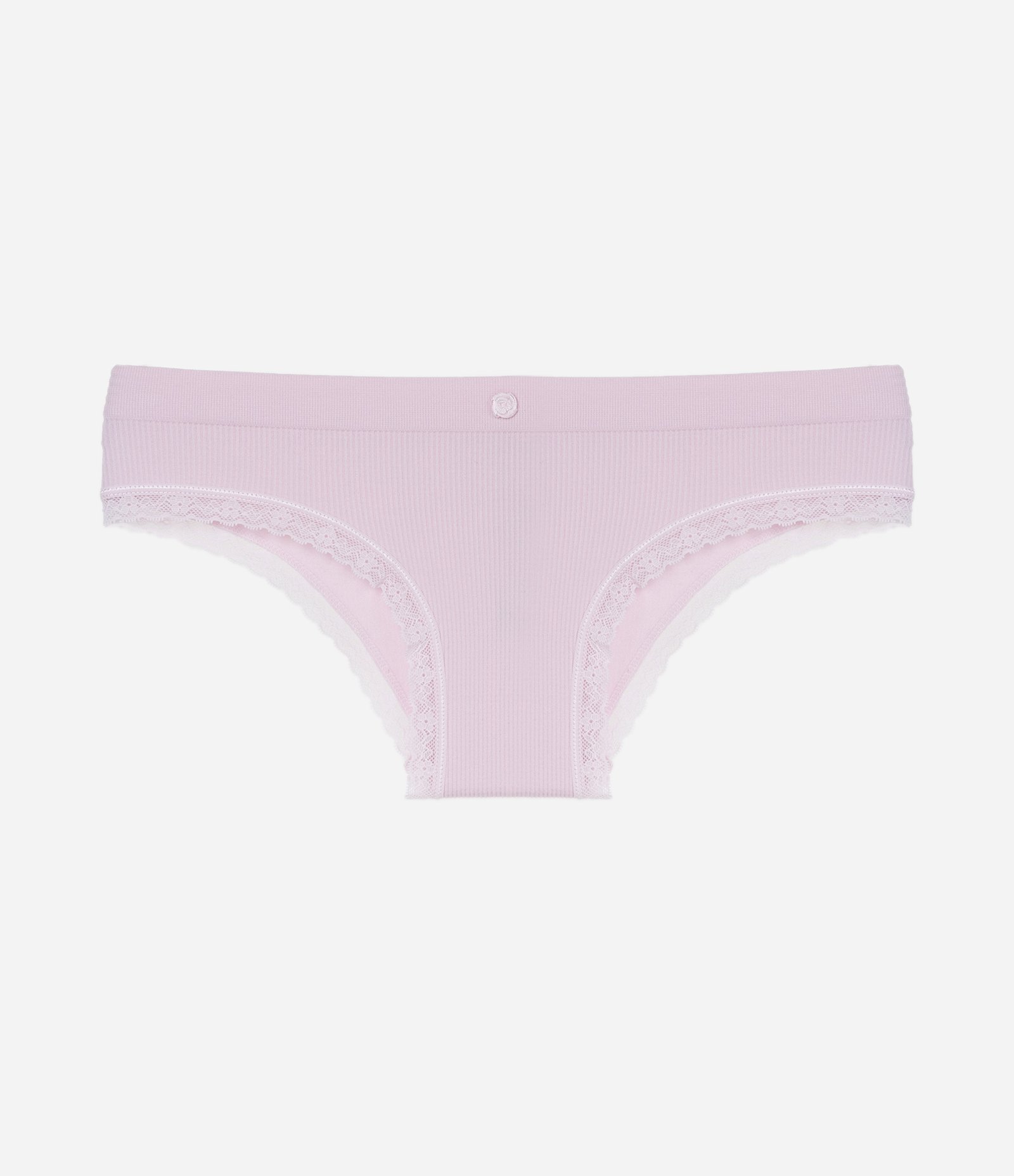 Calcinha Biquíni Seamless Texturizada com Rendinha Lilás 1