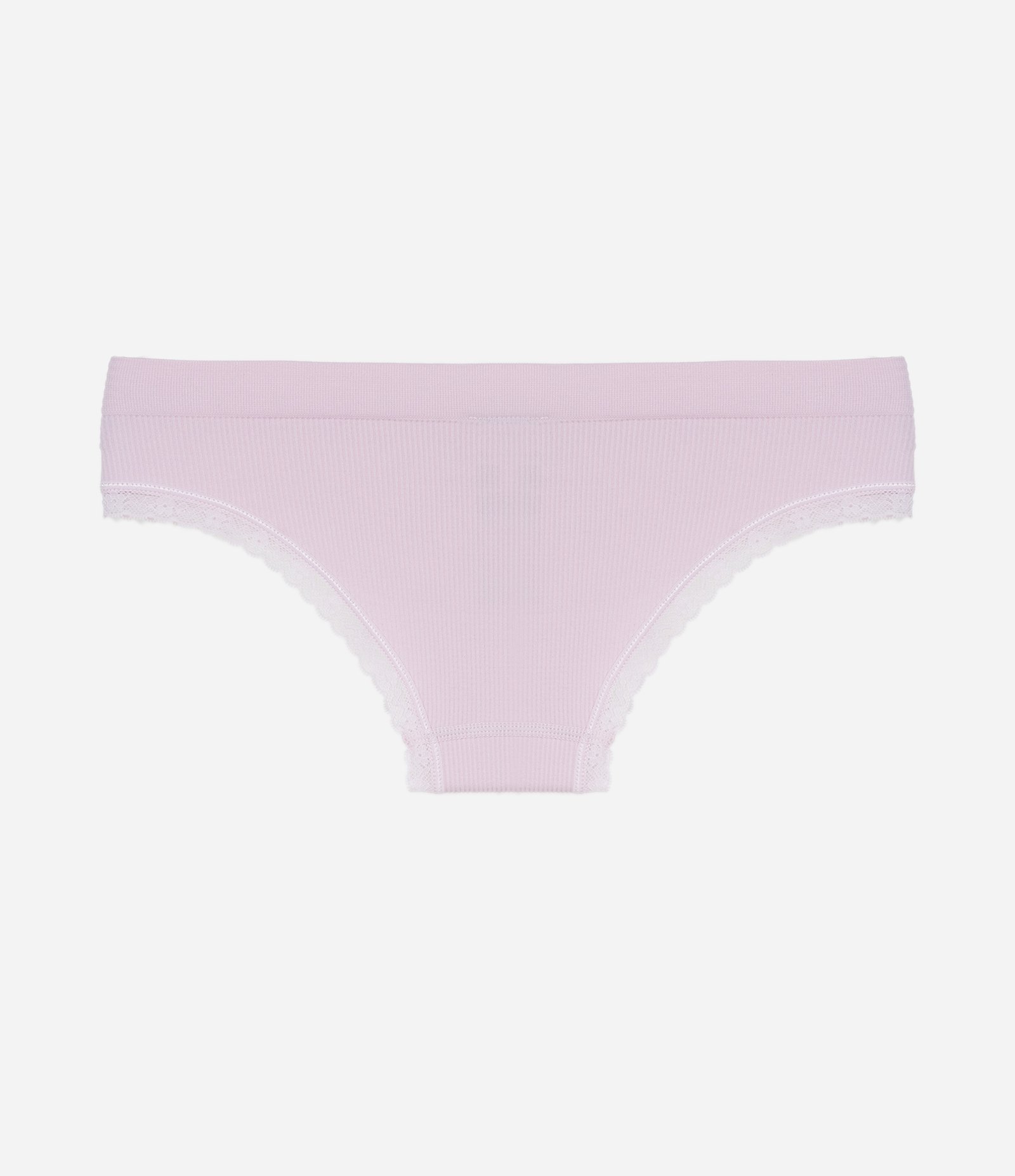 Calcinha Biquíni Seamless Texturizada com Rendinha Lilás 2