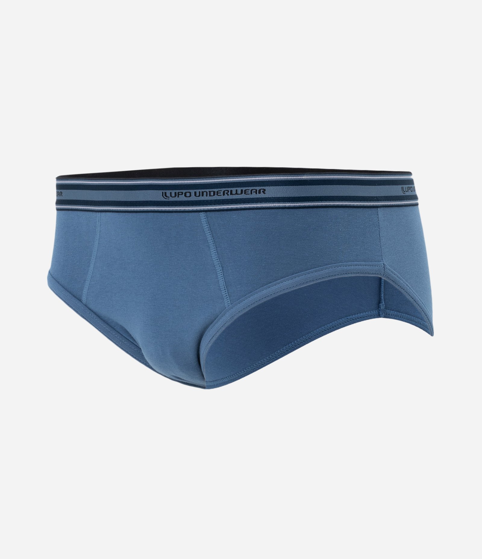 Cueca Slip em Algodão com Elastano Azul 1