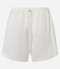 Saída de Praia Short em Linho Puro