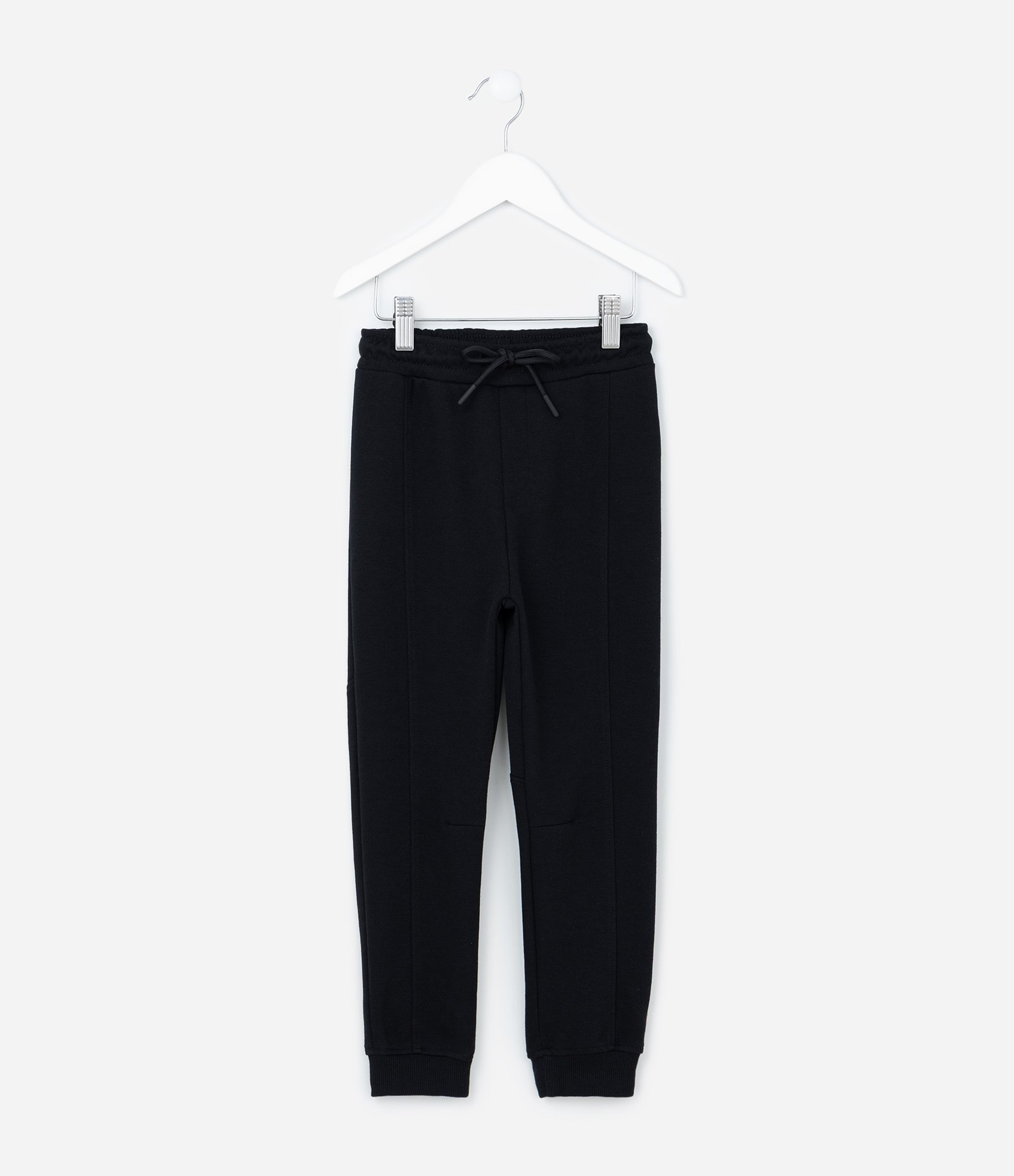 Calça Infantil em Piquet com Recortes - Tam 1 a 6 Anos Preto 1