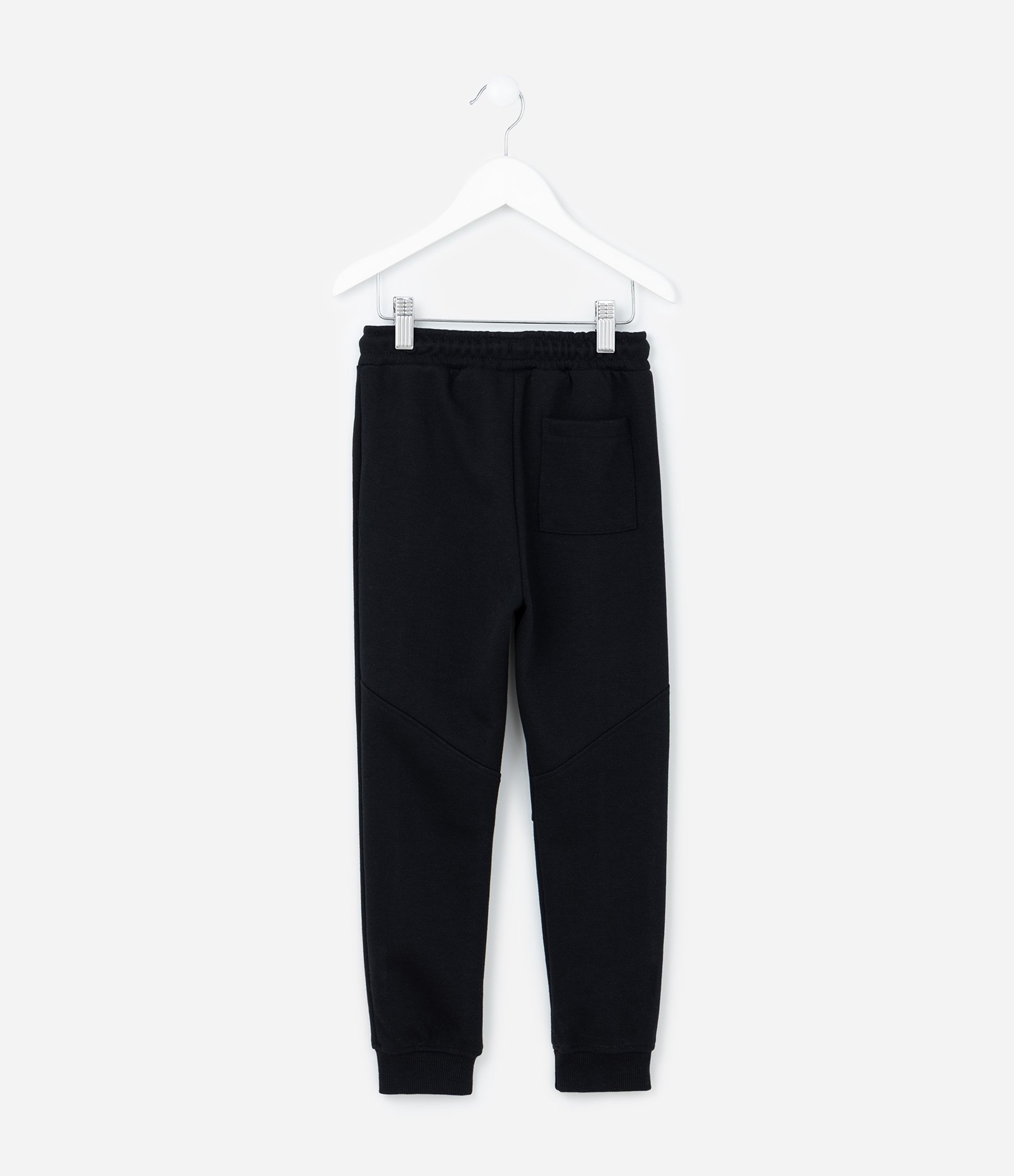 Calça Infantil em Piquet com Recortes - Tam 1 a 6 Anos Preto 2