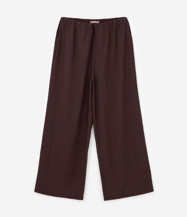 Calça Flare texturizada em Anarruga Curve e Plus Size