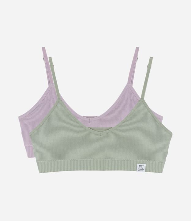 Kit 02 Sutiãs sem Bojo sem Aro Seamless Texturizados