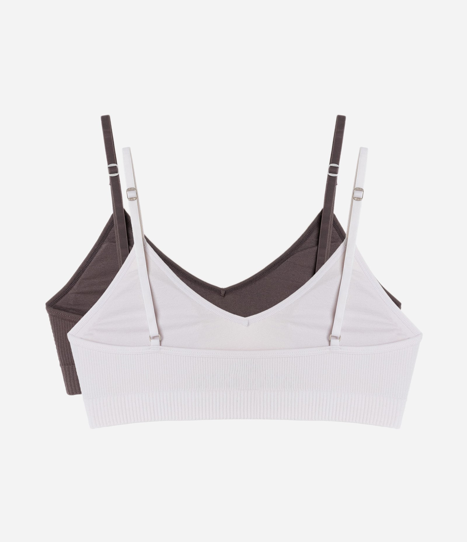 Kit 02 Sutiãs sem Bojo sem Aro Seamless Texturizados Cinza/Lilás 2