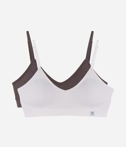 Kit 02 Sutiãs sem Bojo sem Aro Seamless Texturizados