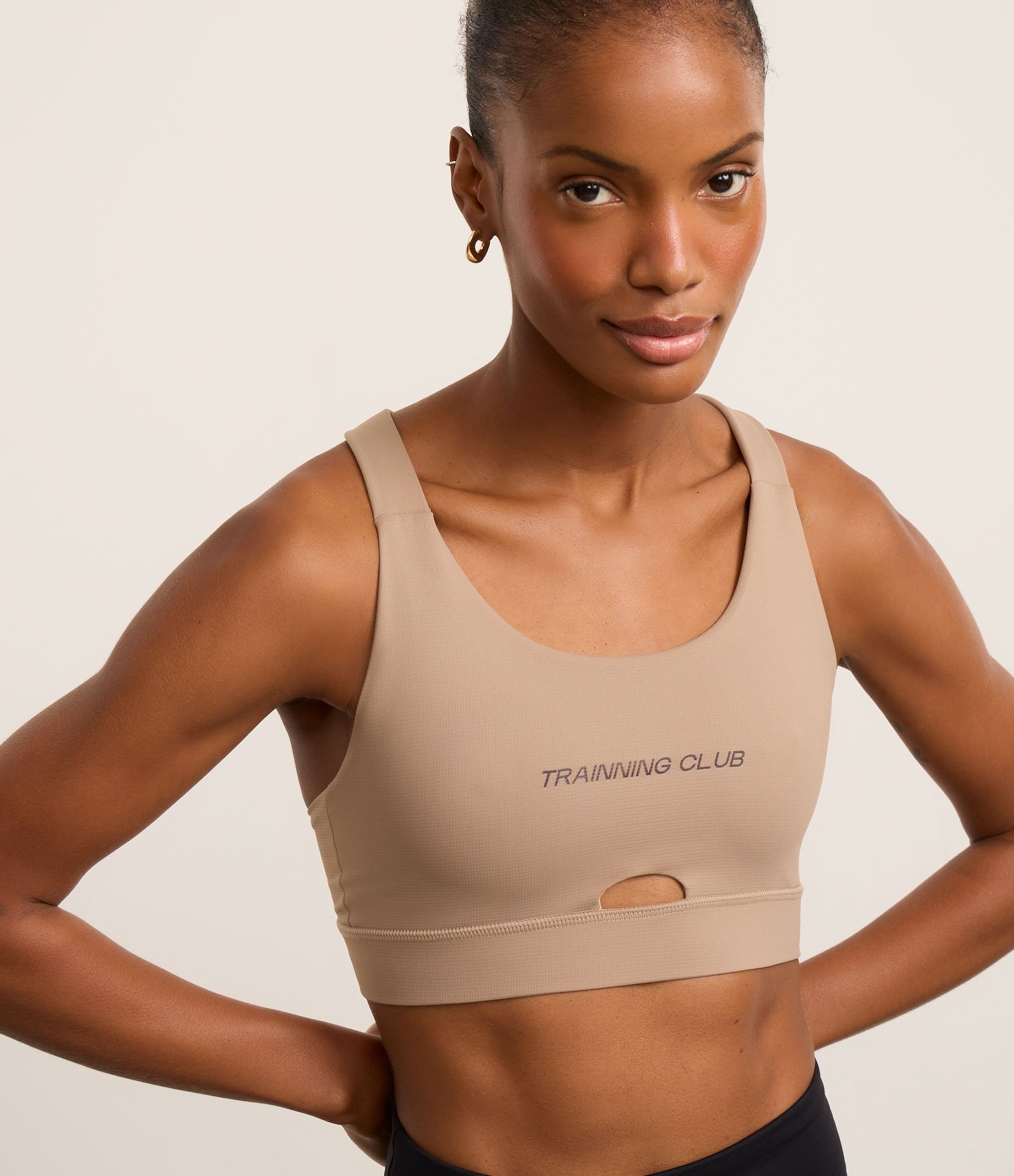 Top Nadador Esportivo em Microfibra com Sutentação e Bojo Removível Marrom 4