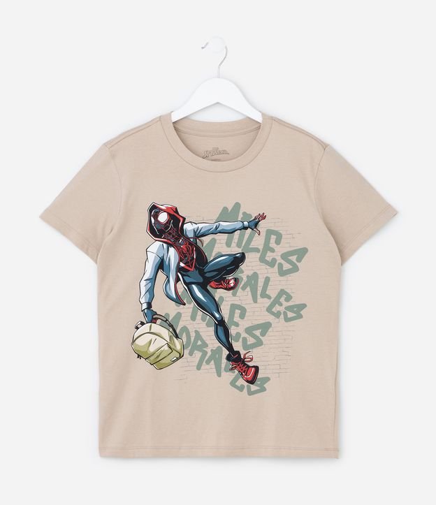 Camiseta Infantil com Estampa Homem-Aranha Miles Morales - Tam 5 a 14 Anos