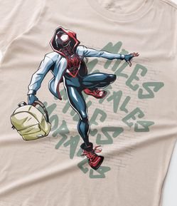 Camiseta Infantil com Estampa Homem-Aranha Miles Morales - Tam 5 a 14 Anos