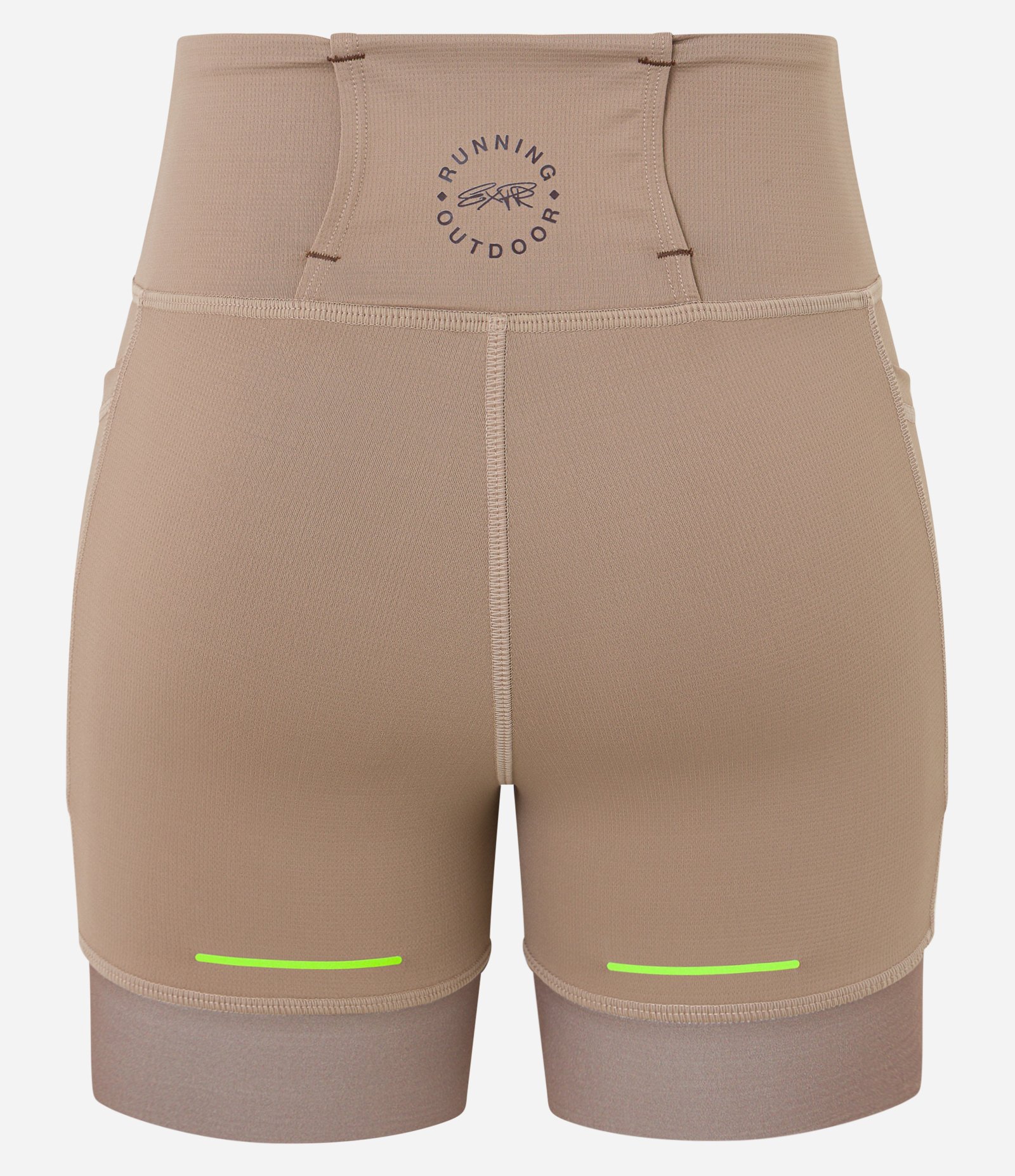Bermuda Esportiva em Microfibra com Lettering e Bolsos Funcionais Marrom 3