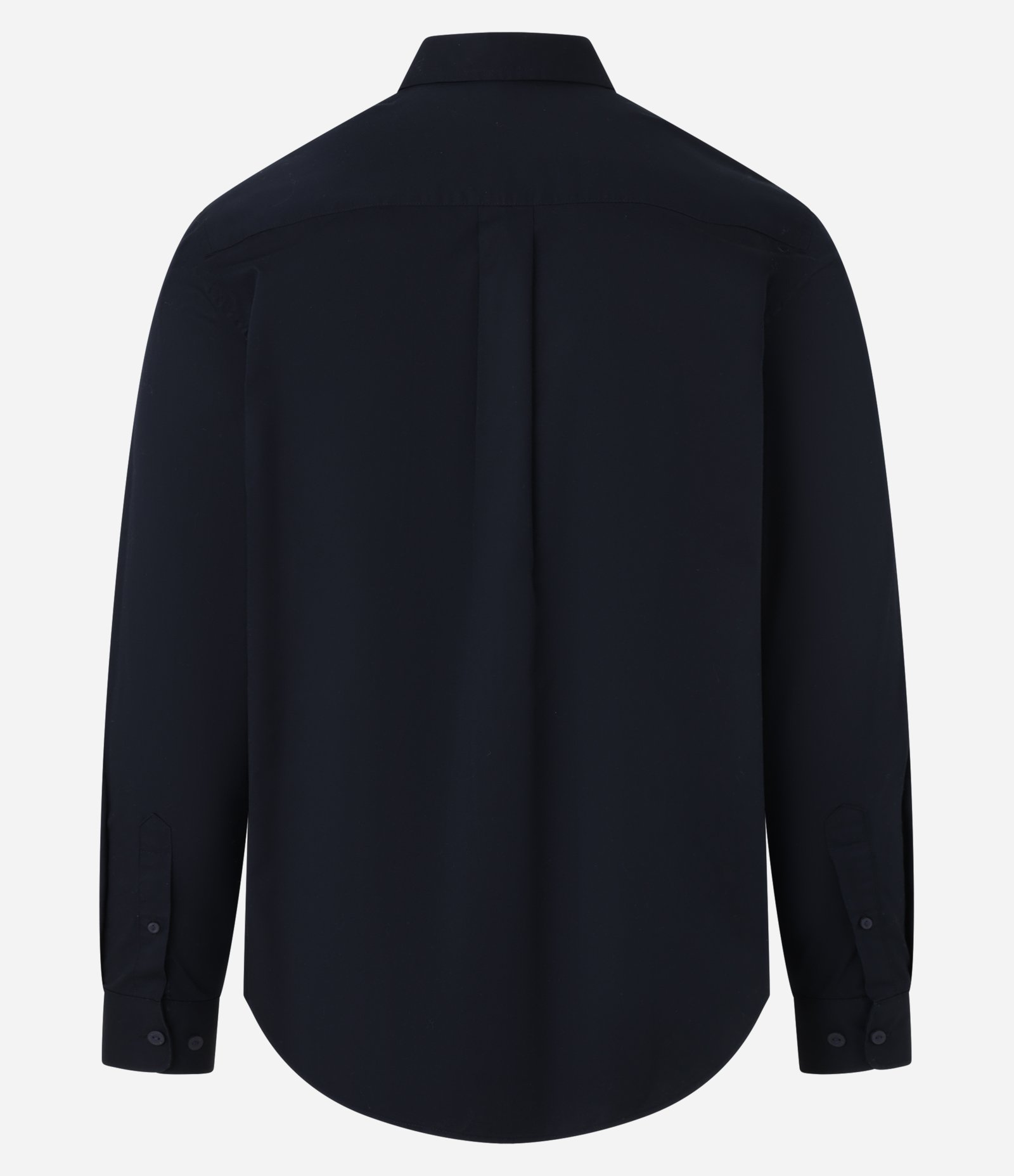 Camisa Regular em Sarja Amaciada Preto 6