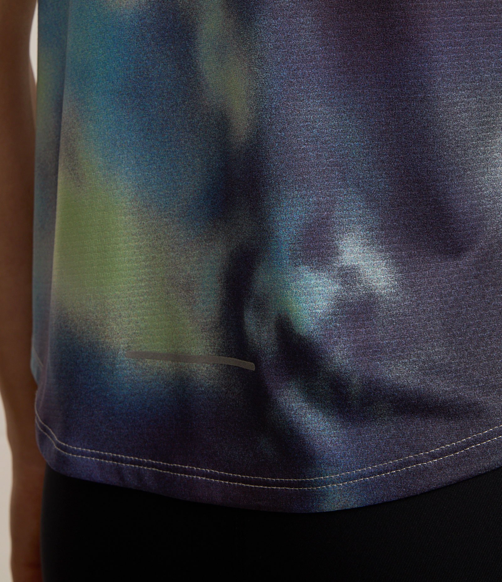 Regata de Corrida em Microfibra com Estampa Tie Dye Azul 6