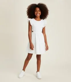 Vestido Marias Infantil em Laise com Cut Out - Tam 5 a 14 Anos