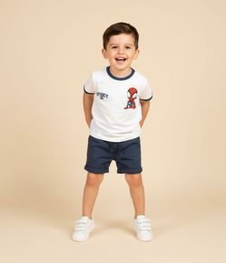 Camiseta Infantil Estampa Frente e Costas Spidey - Tam 2 a 8 Anos