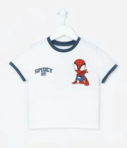 Camiseta Infantil Estampa Frente e Costas Spidey - Tam 2 a 8 Anos