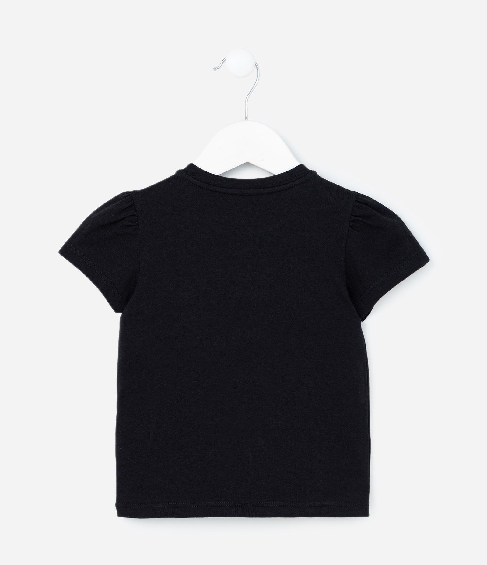 Blusa Infantil com Manguinha Transpassada - Tam 1 a 6 Anos Preto 2